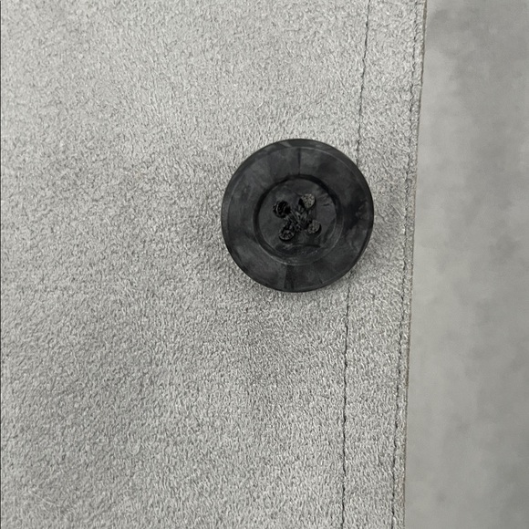 Halston Halsuede Single Breasted Gray Blazer - Picture 7 of 13